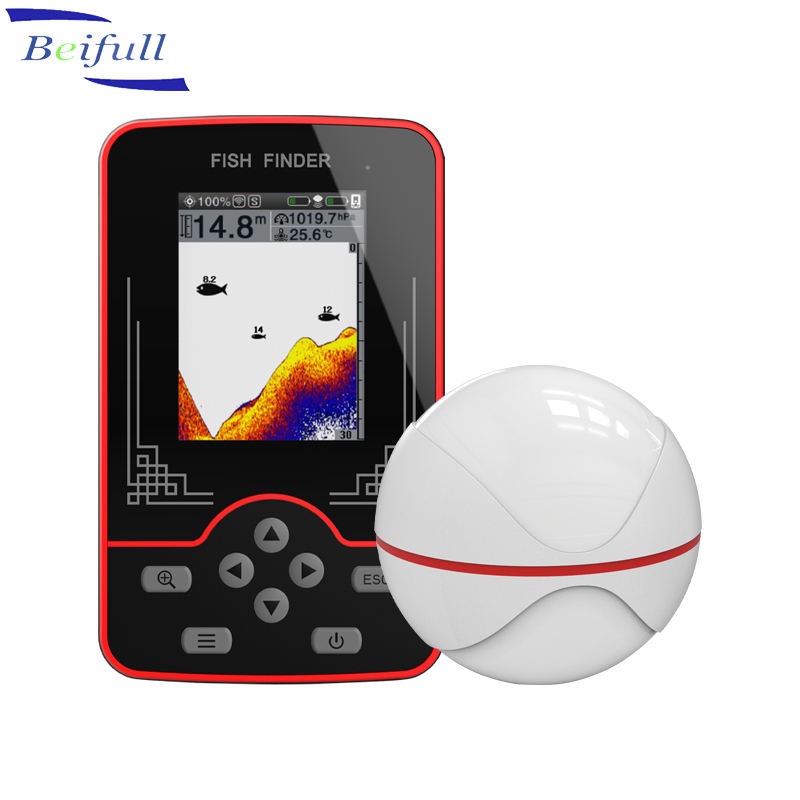 Fish Finder Portable - F13 Draagbare Fishfinder Draadloze Sonar 100m