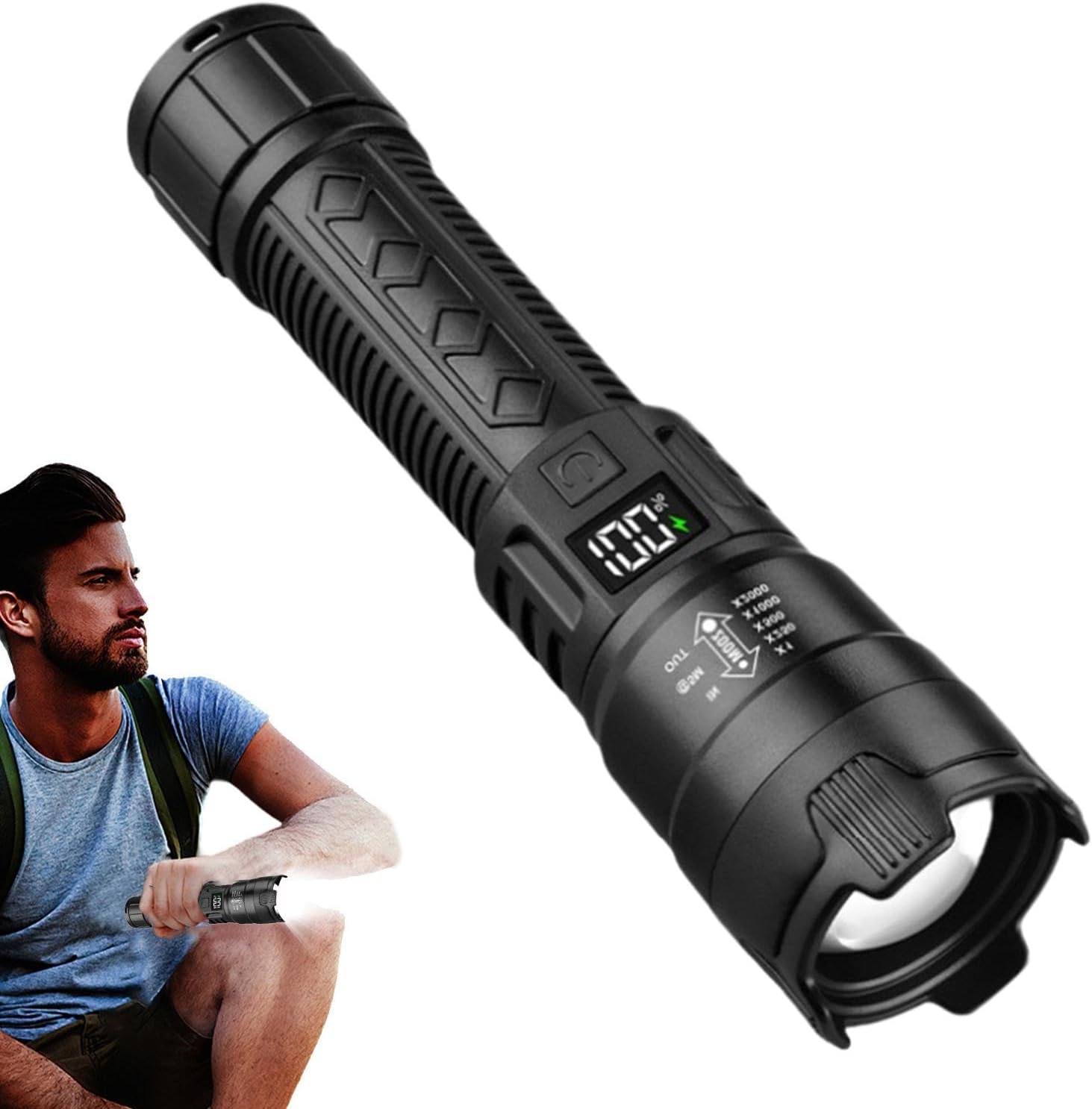 Fishing Light - Tactische LED-zaklamp 2000LM USB oplaadbare waterdichte
