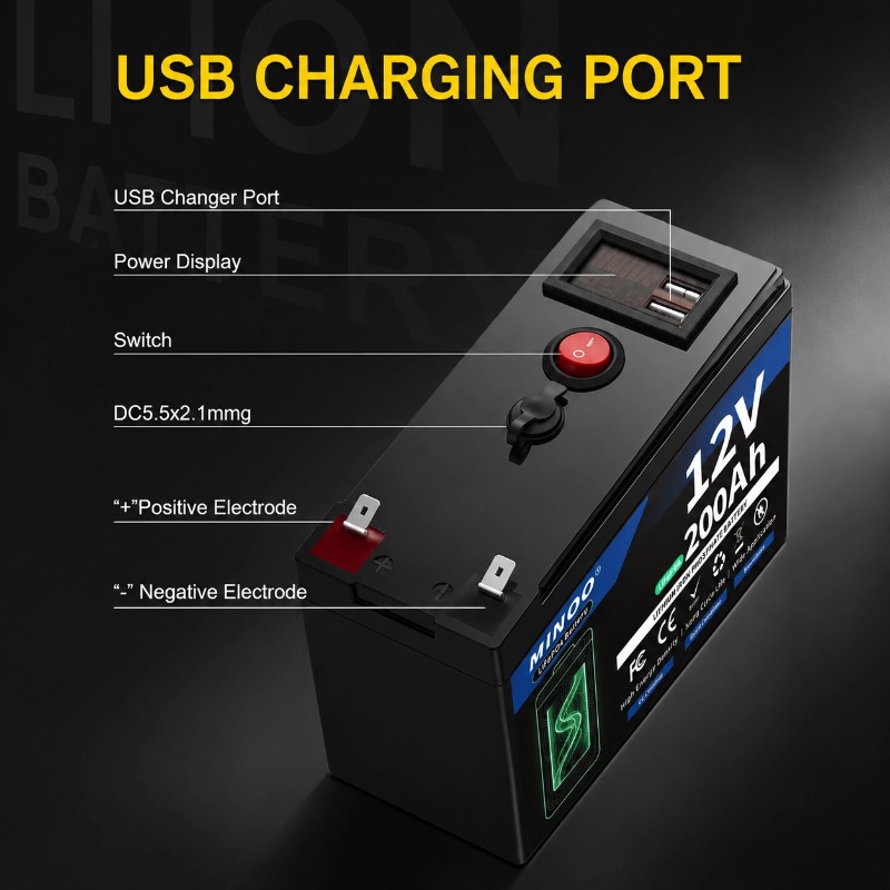 12V 200Ah LiFePO4-batterij, ge - Fish Finder Charger recensie en prijs